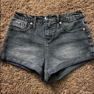 Charcoal Denim Shorts
